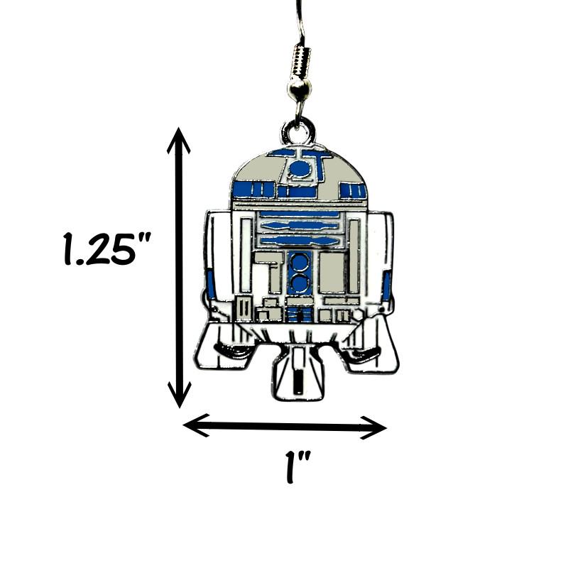 R2-D2 Enamel Earrings - Star Wars Droid R2D2