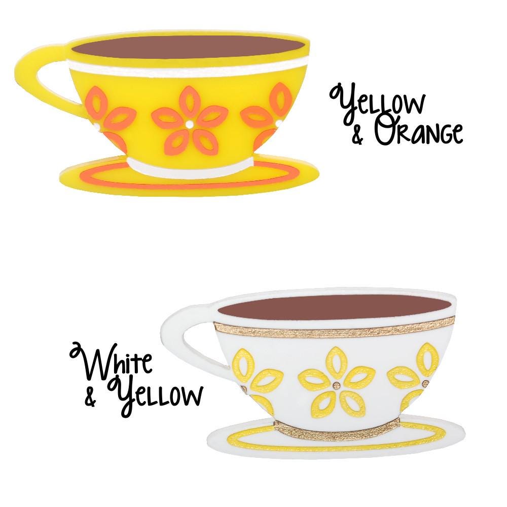 Mad Tea Party Teacup Brooch - Wonderland Inspired
