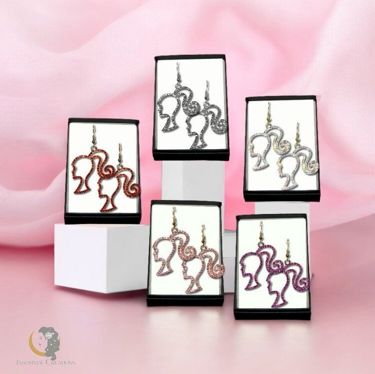 Crystal Dollie Silhouette Earrings