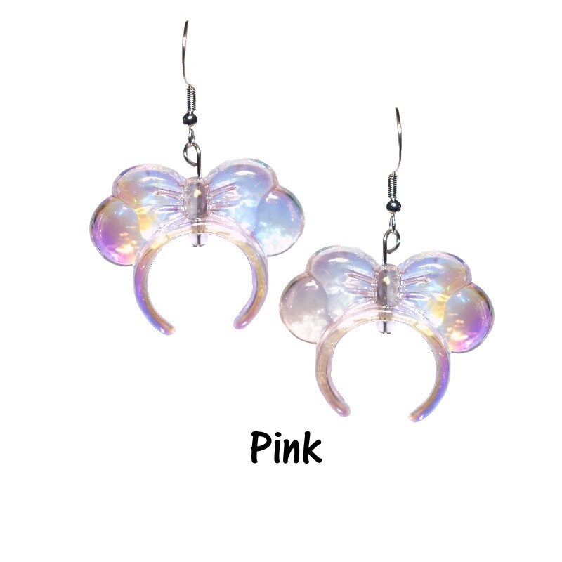 Iridescent Minnie Headband Earrings - 3D Earrings