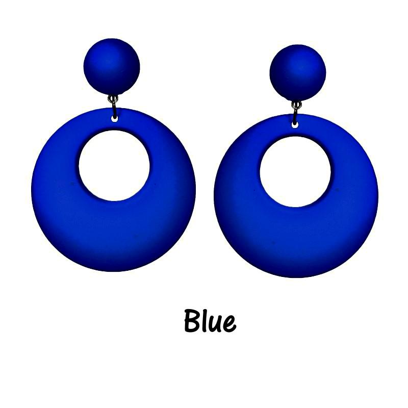 Retro Hoop Matte Earrings- Vintage, Classic, Pinup Rockabilly Doll