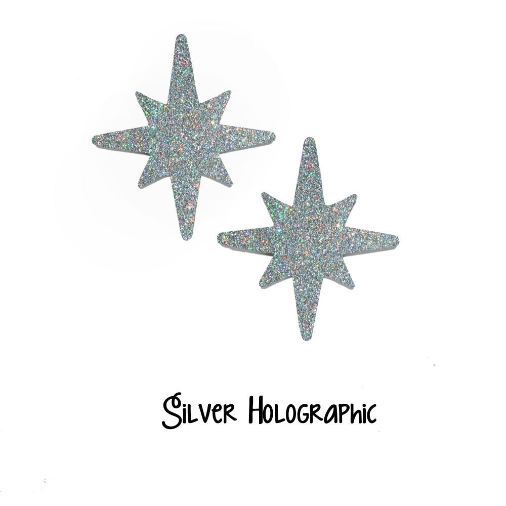 Stardust Acrylic Earrings Medium - Retro, Vintage, Classic, Pinup Rockablilly Doll