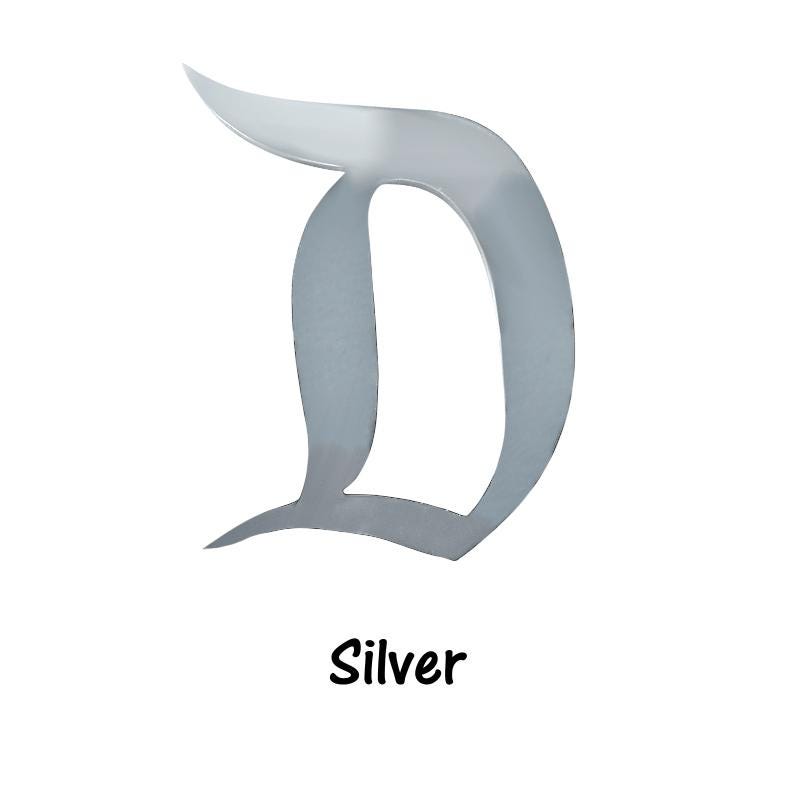 Grey and Silver Hues of Acrylic D Brooch