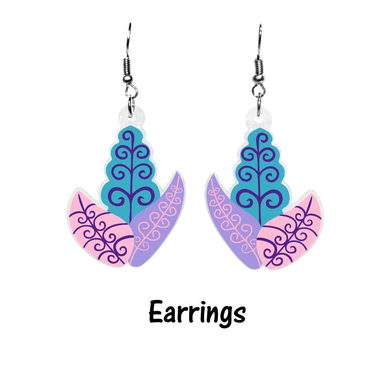 Mad Tea Party Leaves Earrings or Brooch - Wonderland Inspired
