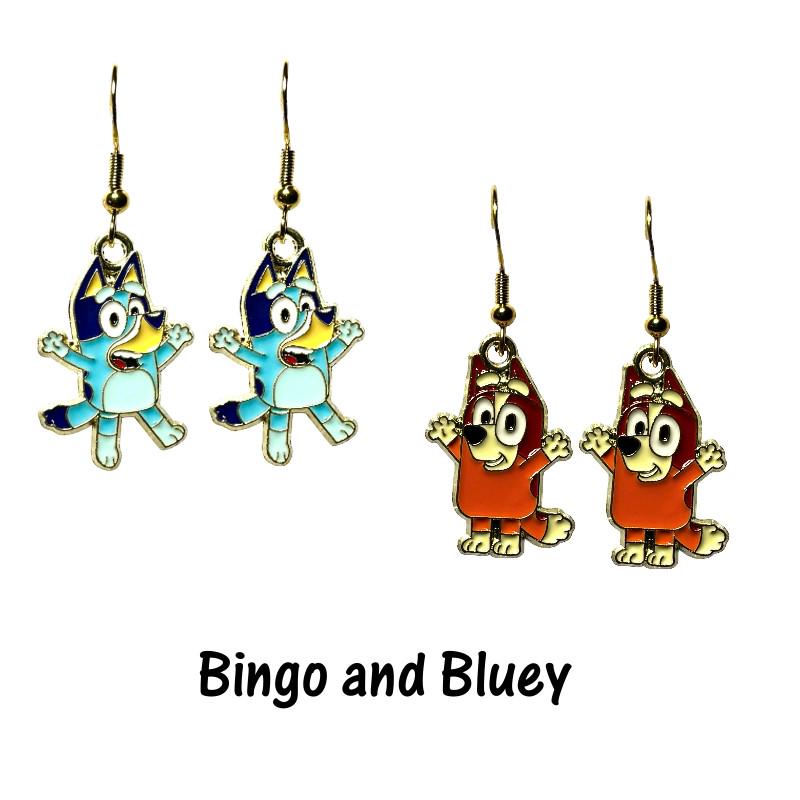 Bluey and Bingo Earrings - Bluey Dog - Disney Inspired
