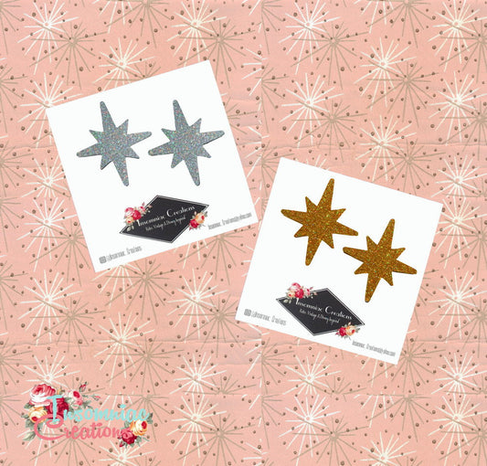 Stardust Acrylic Earrings Large - Retro, Vintage, Classic, Pinup Rockablilly Doll