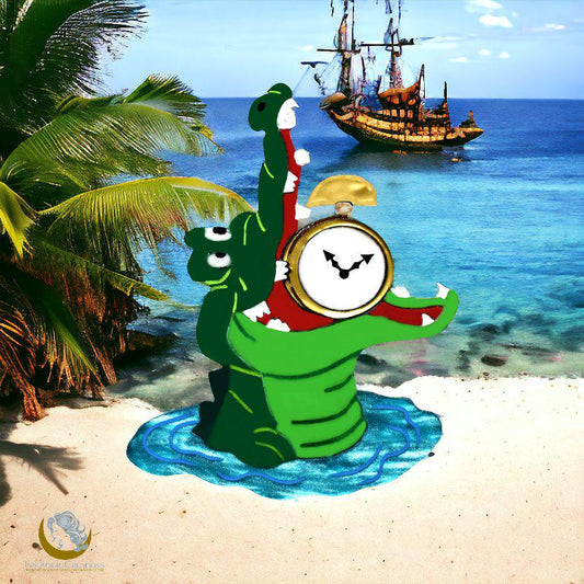 Tic Toc Brooch - Peter Pan and Hook