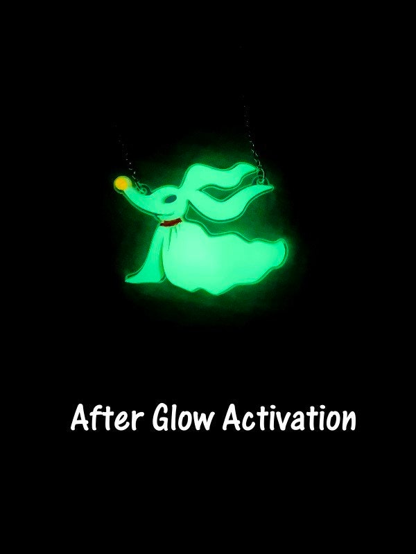 Glow in the Dark Zero Necklace- Nightmare Before Christmas Disney Inspired