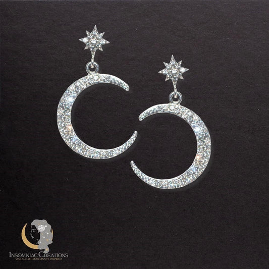 Moonlight Earrings - Retro, Vintage, Classic, Pinup Wedding Fairytale