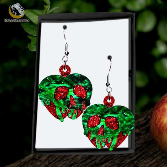 Poison Apple Earrings - Snow White Inspired Evil Queen