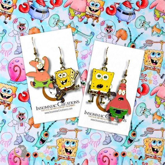 Sponge Boy or Starfish Earrings - Patrick