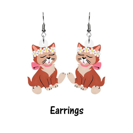 Dinah Earrings or Brooch - Wonderland Inspired