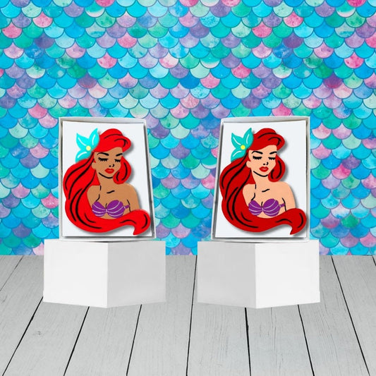 Ariel Inspired Acrylic Brooch - Pin Disney Princess Little Mermaid