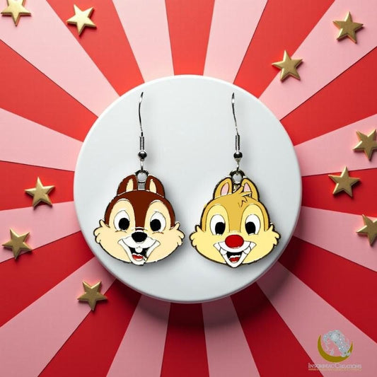 Chip and Dale Earrings - Disneyland Inspired jewelry - Disney Inspired