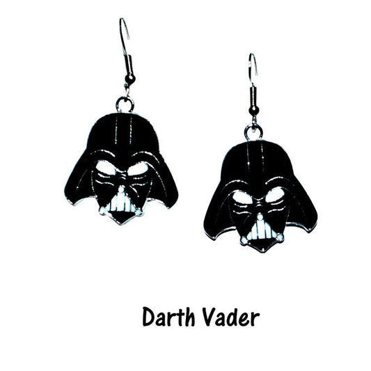 Star Wars Dark Side Enamel Earrings - Darth Vader Storm Trooper