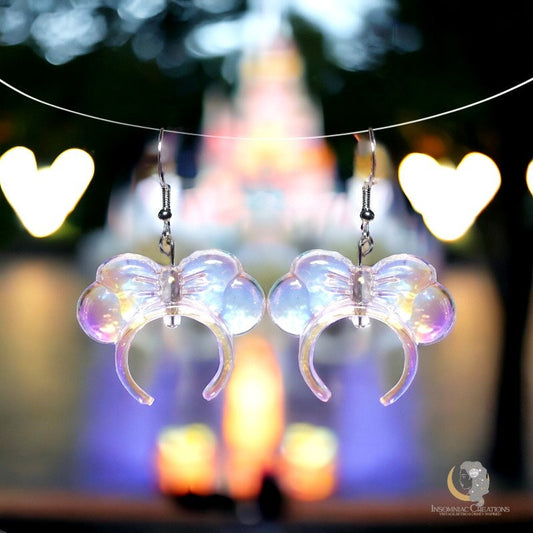Iridescent Minnie Headband Earrings - 3D Earrings