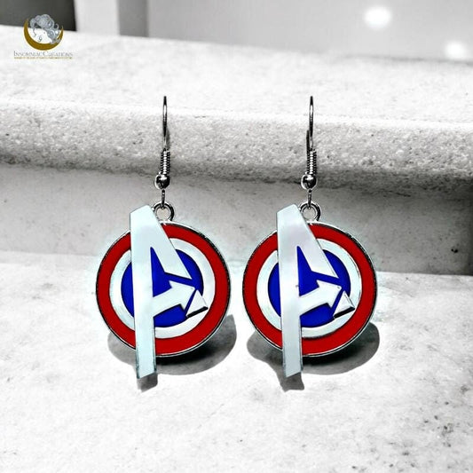 Avengers Earrings - Marvel Avengers Metal Earrings