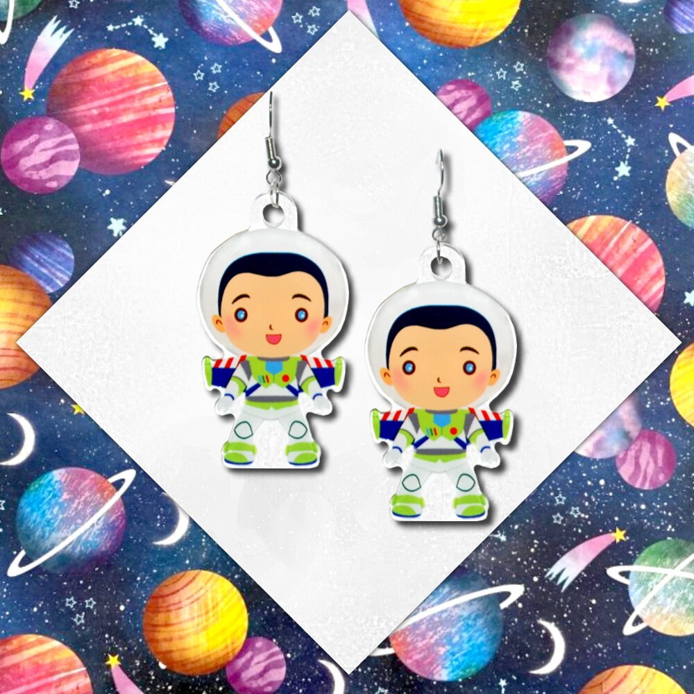 Space Ranger Earrings - Buzz Lightyear Toy Story Inspired