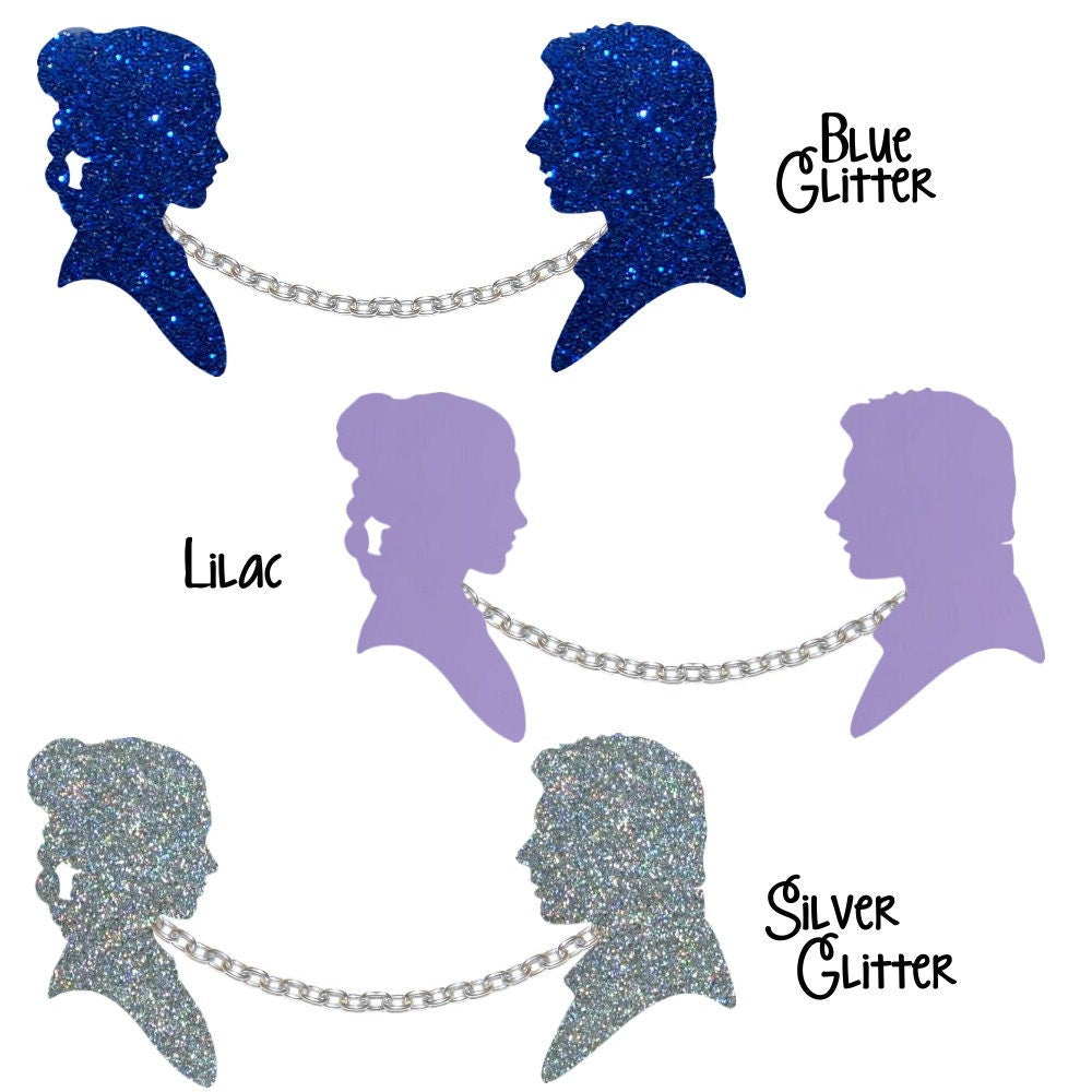 Han Solo and Leia Silhouette Sweater Guards - STAR WARS pin guards ~ geeky chic girl ~ Star Wars fan