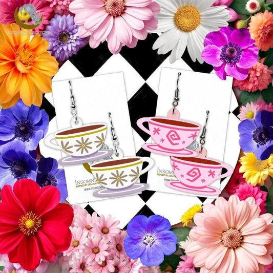 Mad Tea Party Teacup Earrings - Wonderland Inspired