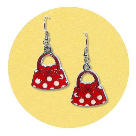 Minnie Purse Earrings - Minnie's Handbag - Disneyland Inspired jewelry - Disney Inspired