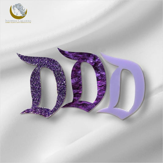 Purple Hues of Acrylic D Brooch