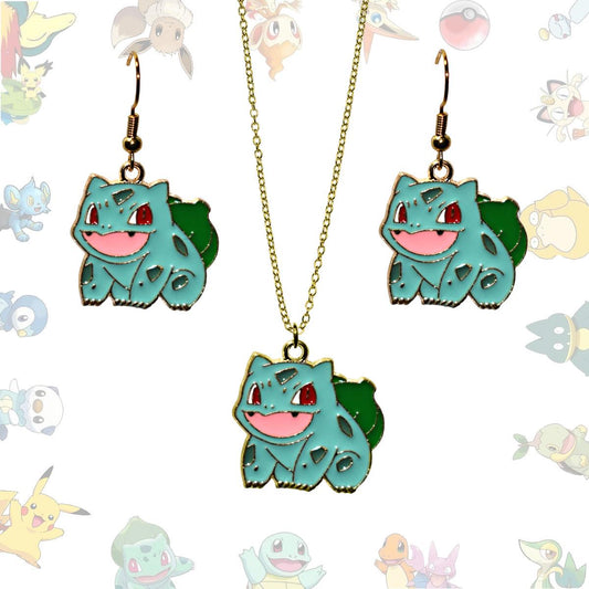 Bulbasaur Earrings or Necklace - Pokemon