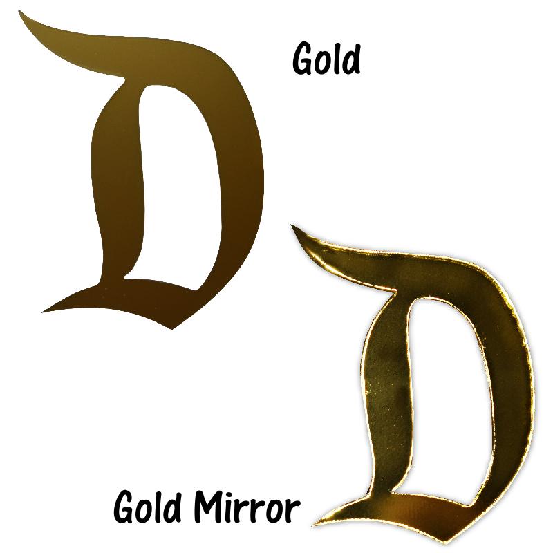 Brown and Gold Acrylic D Brooches