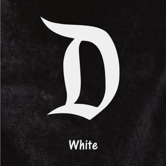 White Hues of Acrylic D Brooch