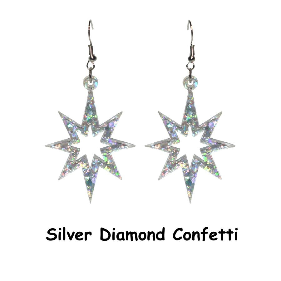 Atomic Star Earrings