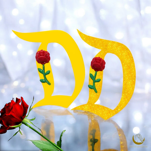 Belle Themed D Brooch - Beauty and the Beast