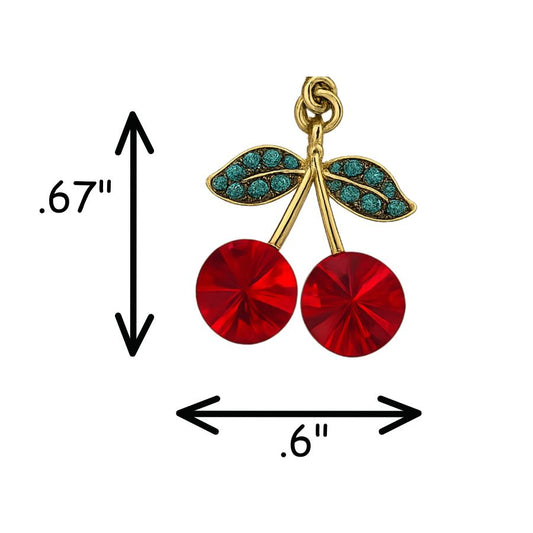 Cherry Rhinestone Earrings