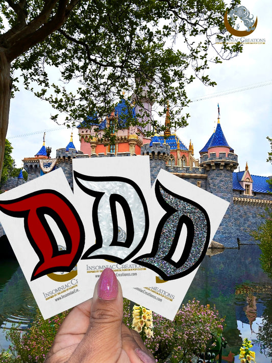 Layered D Brooch - Acrylic Disneyland D