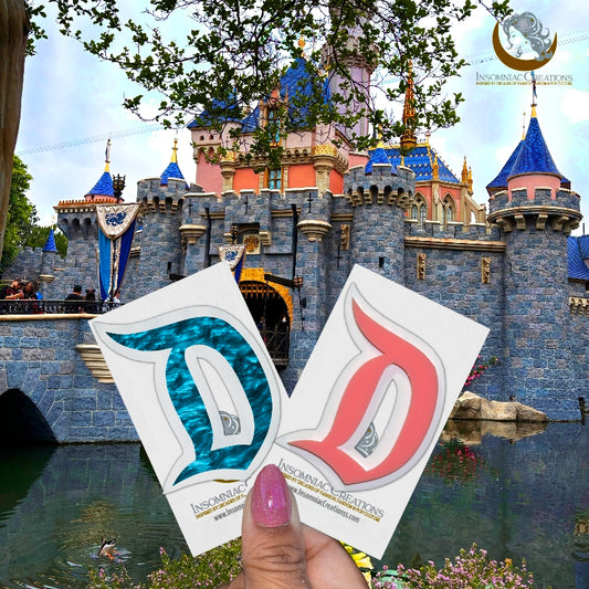 Layered D Brooch - Acrylic Disneyland D (Copy)