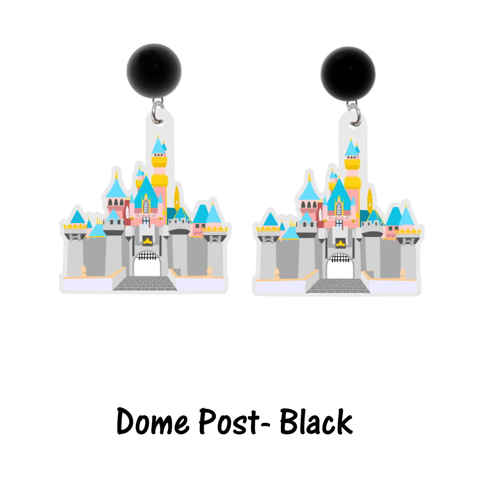 Sleeping Beauty Castle Acrylic Earrings ~ Happiest Castle DL