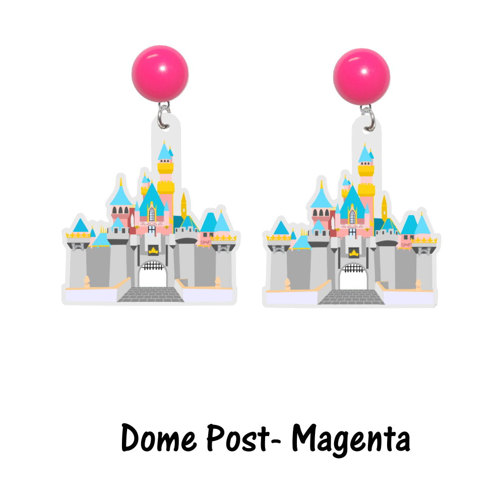 Sleeping Beauty Castle Acrylic Earrings ~ Happiest Castle DL