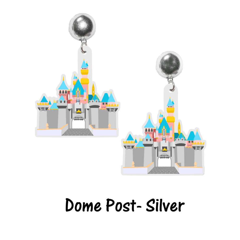 Sleeping Beauty Castle Acrylic Earrings ~ Happiest Castle DL