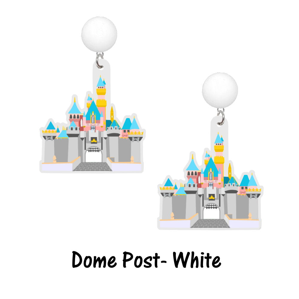 Sleeping Beauty Castle Acrylic Earrings ~ Happiest Castle DL