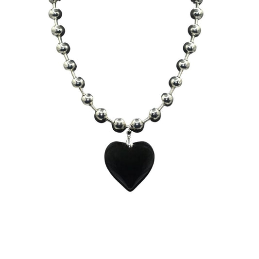 Pinup Goth Heart Necklace