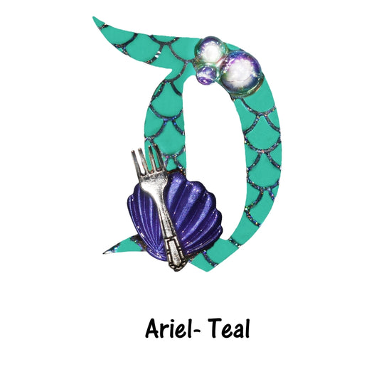 Little Mermaid Themed D Brooch - Ariel Ursula