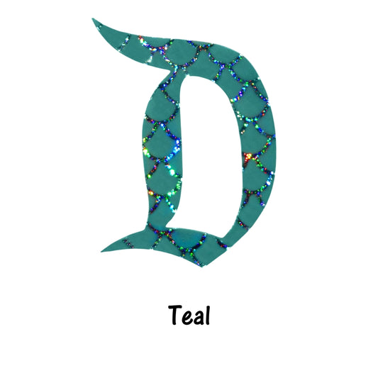 Mermaid Themed D Brooch - Nautical Siren