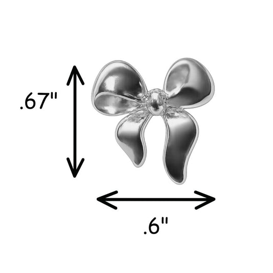Metal Bow Stud Earrings