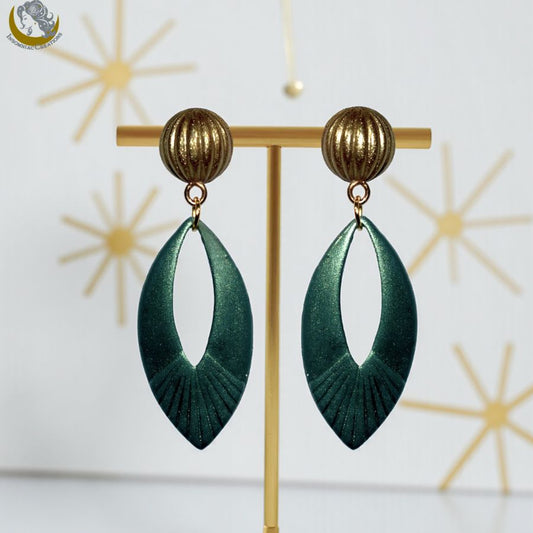 Mid Century Modern Loop Earrings- Vintage Retro Pin up Jewelry