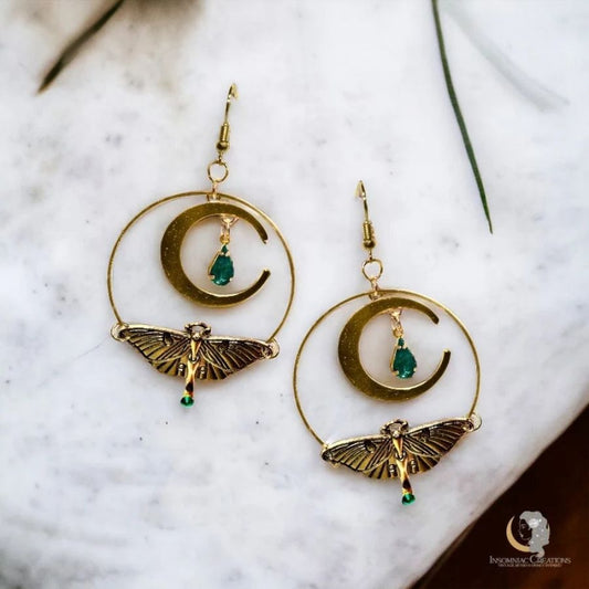 Mystic Butterfly Earrings - Metal and Glass Crystal