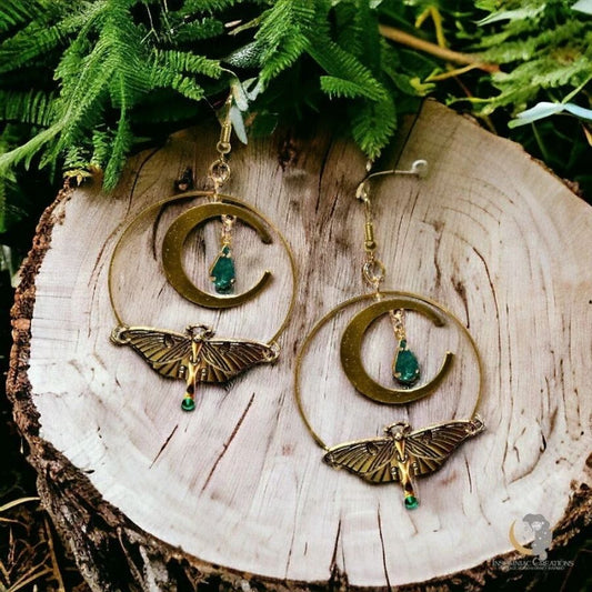 Mystic Butterfly Earrings - Metal and Glass Crystal