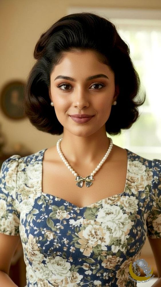 Mini Pearl Necklace w Gold Bow Pendant