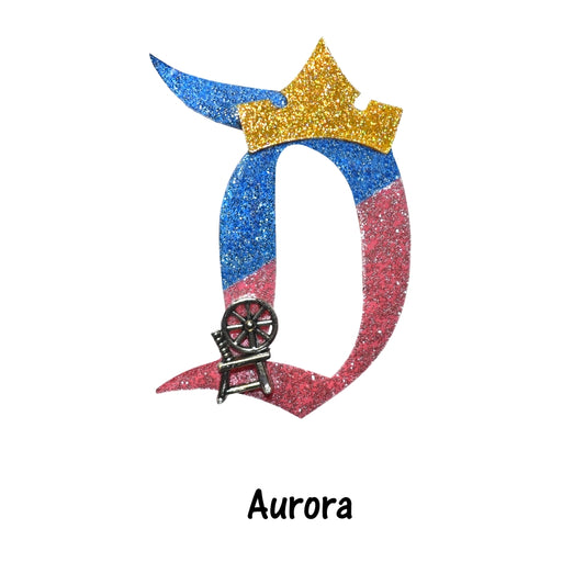 Sleeping Beauty Themed D Brooch - Aurora Maleficent