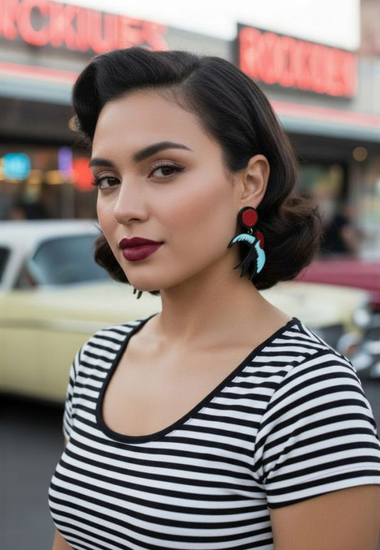 Vintage Sparrow Earrings- Vintage Retro Pin up Jewelry