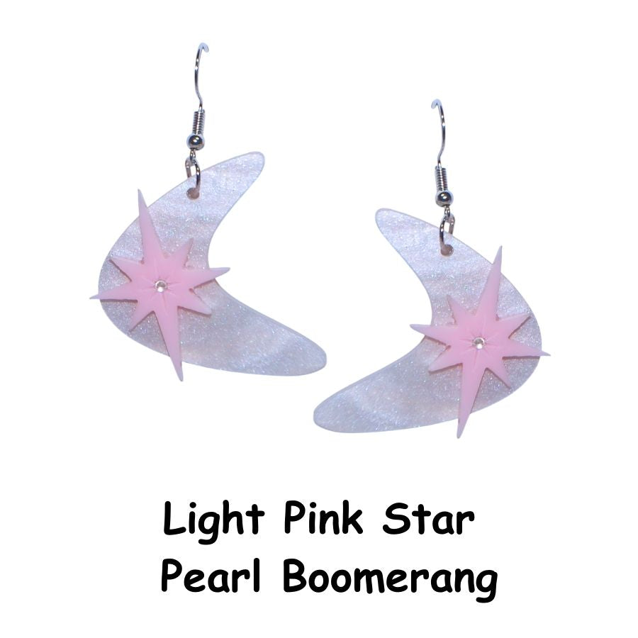 Stardust Retro Boomerang Earrings