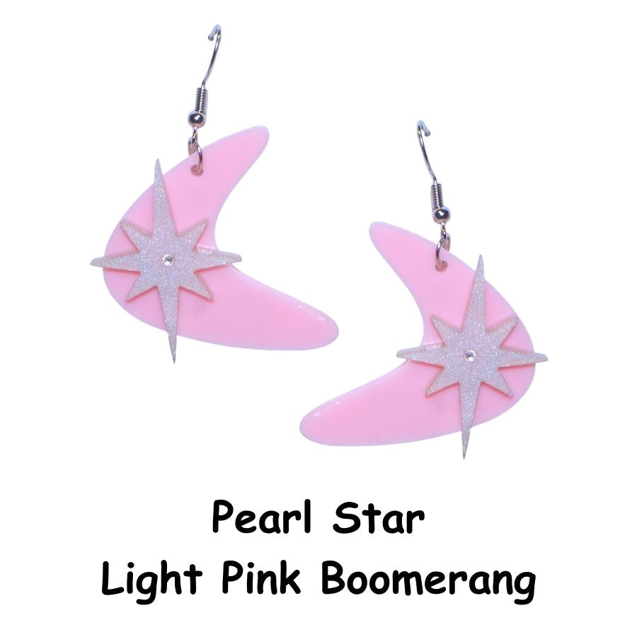 Stardust Retro Boomerang Earrings